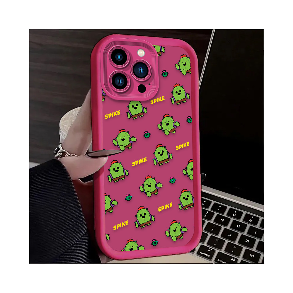 Coque iPhone 16 Pro Max Motif Spike Brawl Stars Rose