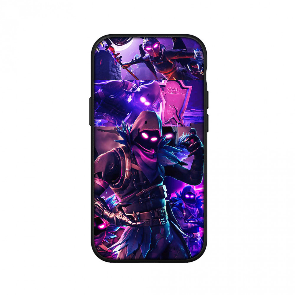 Coque iPhone XS Max Fortnite Personnages Corbeaux Violets