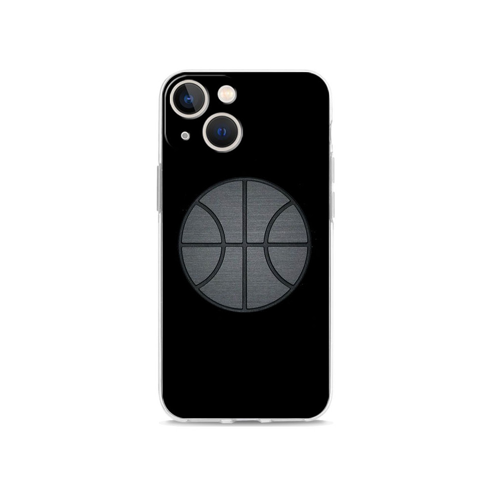 Coque iPhone Design Ballon de Basket Noir