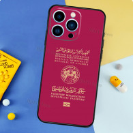 Coque iPhone XS Motif Passeport Algérien Diplomatique