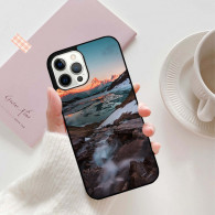 Coque iPhone 15 Paysage Montagne Hiver