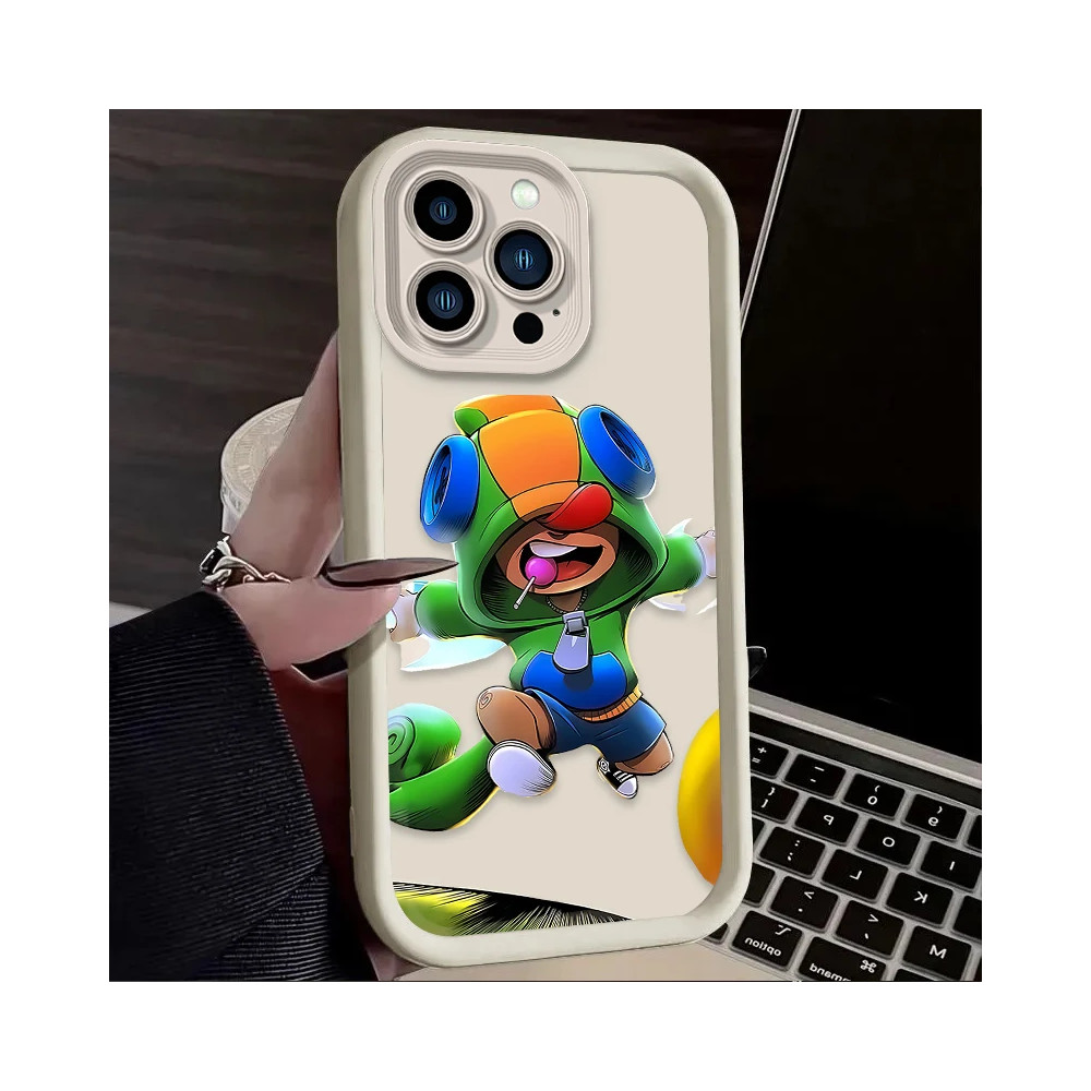 Coque iPhone 16 Pro Personnalisée Leon Brawl Stars