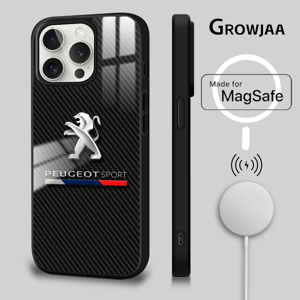 Coque iPhone Peugeot Sport MagSafe en Fibre de Carbone