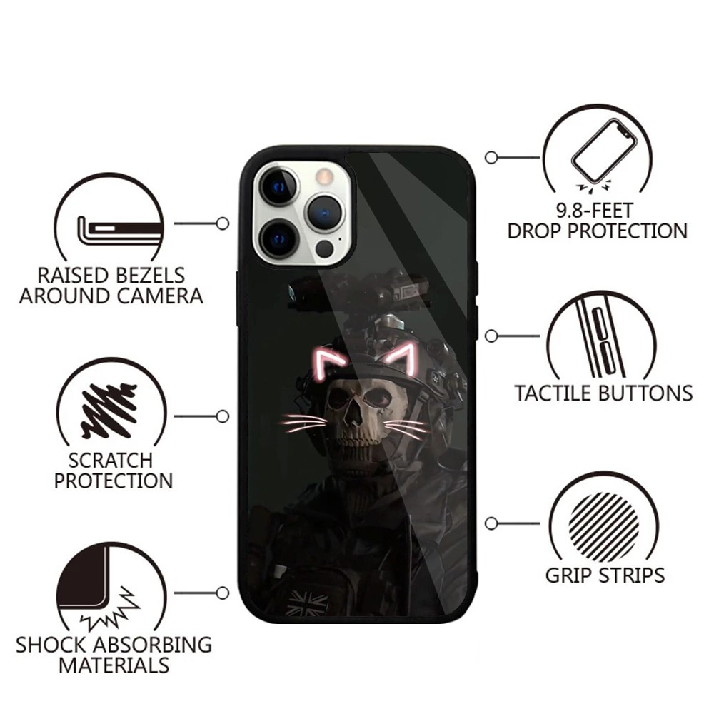 Coque iPhone 14 Pro Max Ghost Chat Lumineux - Protection Antichoc et Anti-rayures