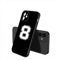 Coque iPhone 14 Pro Max Noire Numéro 8 Personnalisable