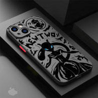 Coque iPhone 15 Pro Max Mewtwo - Design Pokémon Noir et Blanc