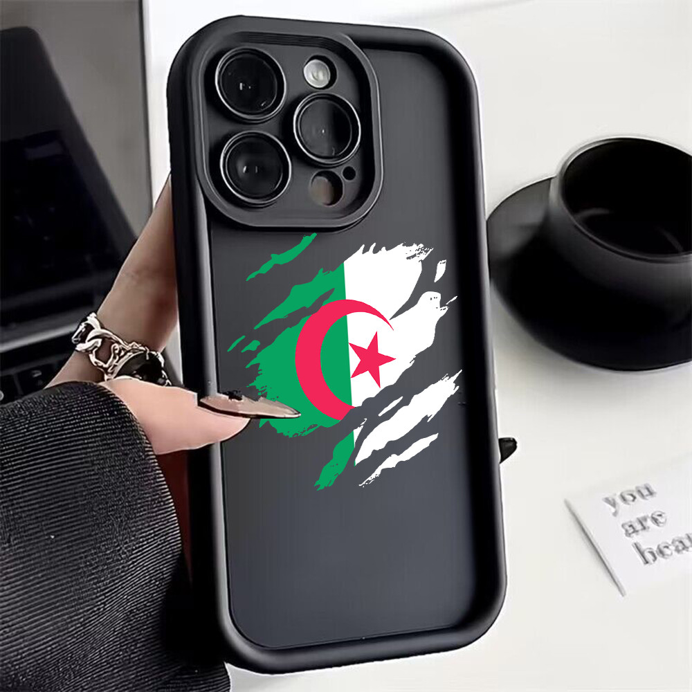 Coque iPhone 11 Drapeau Algérie Effet Déchiré