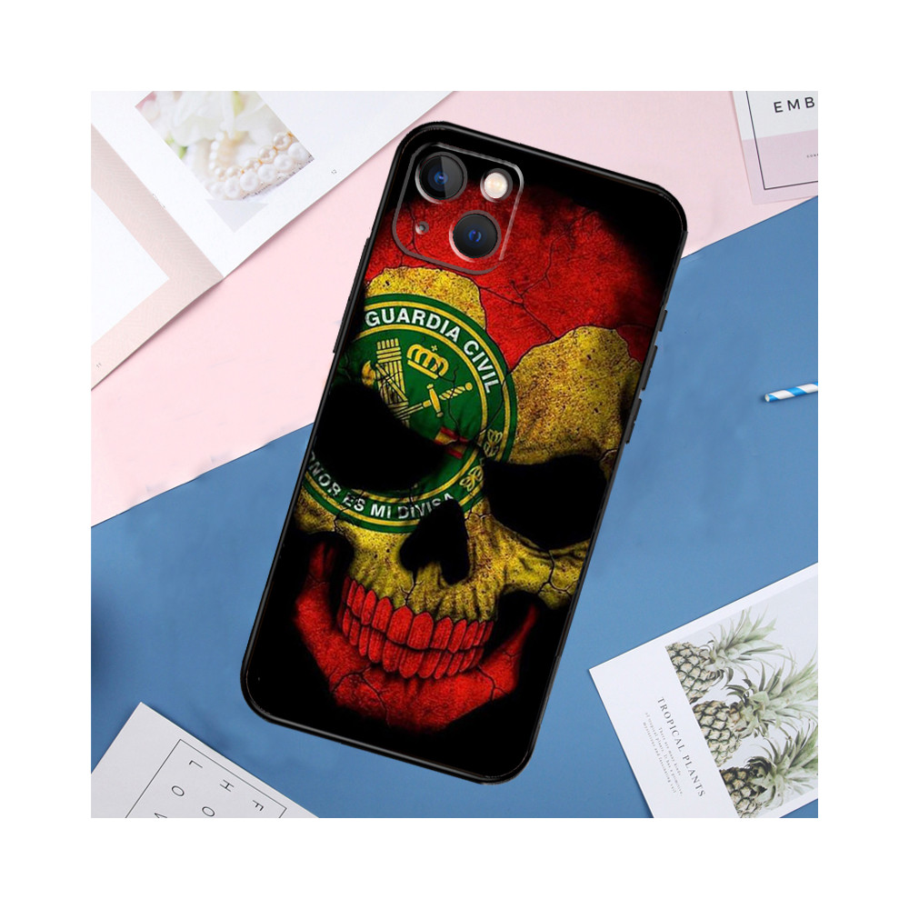 Coque iPhone 16 Plus Guardia Civil - Design Tête de Mort Espagne