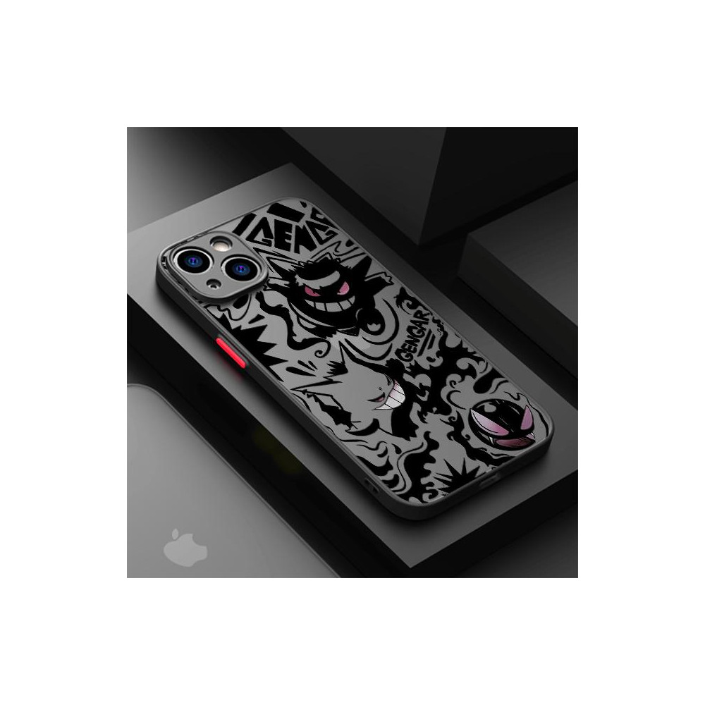 Coque iPhone 14 Pro Max Gengar Pokémon Design Noir