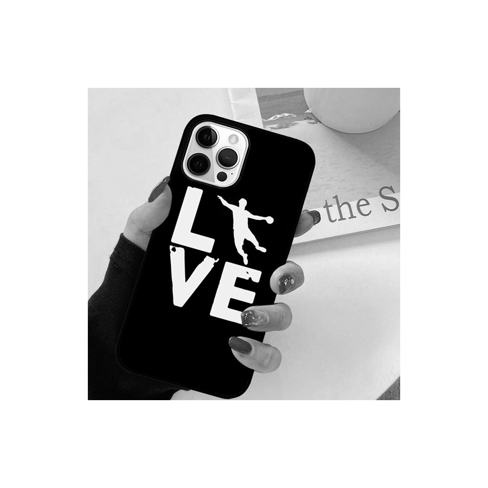 Coque iPhone  poucesLove Handball pouces Noire et Blanche