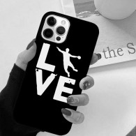 Coque iPhone 15 Plus  poucesLove Handball pouces Noire et Blanche