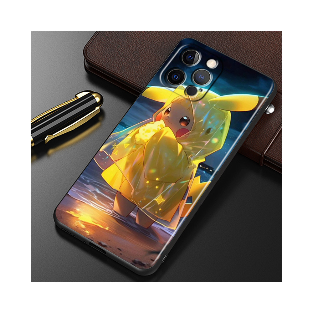 Coque iPhone 8 Pikachu Pluie - Protection Élégante Pokémon