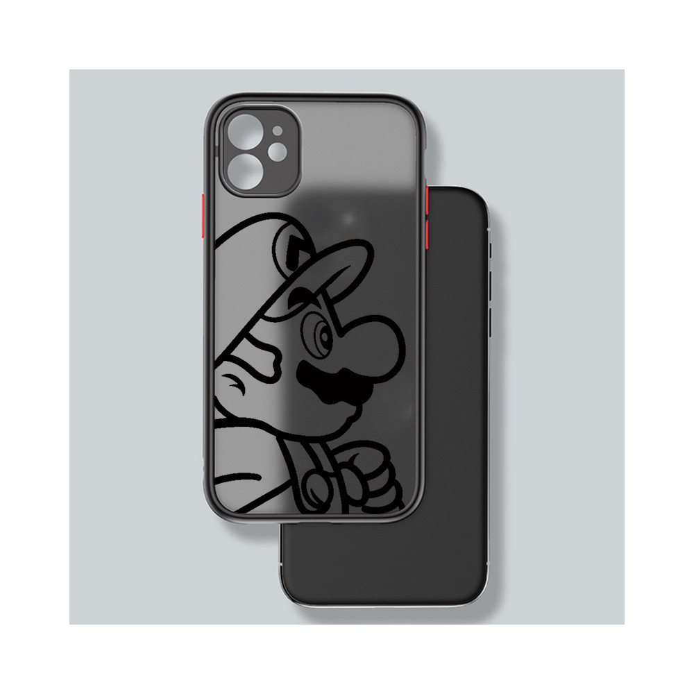 Coque iPhone Mario - Protection Design Noir Mat