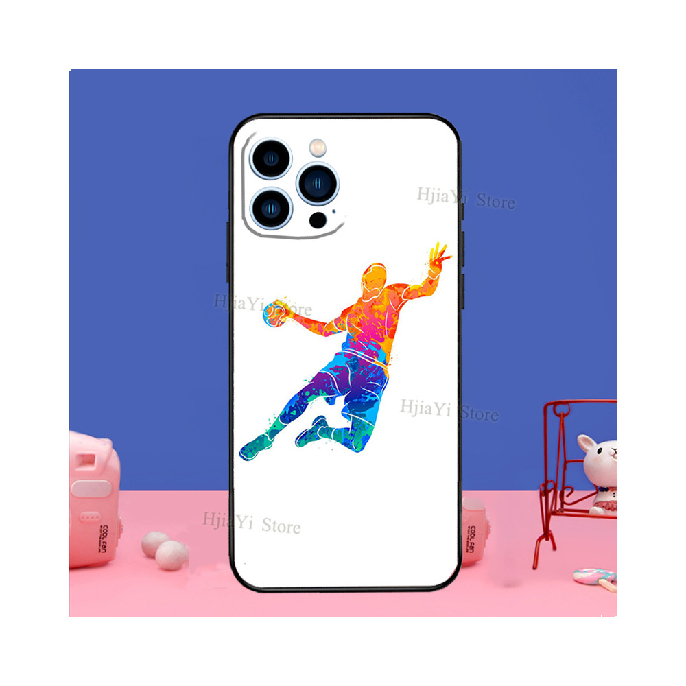 Coque iPhone XR Design Handballeur Aquarelle