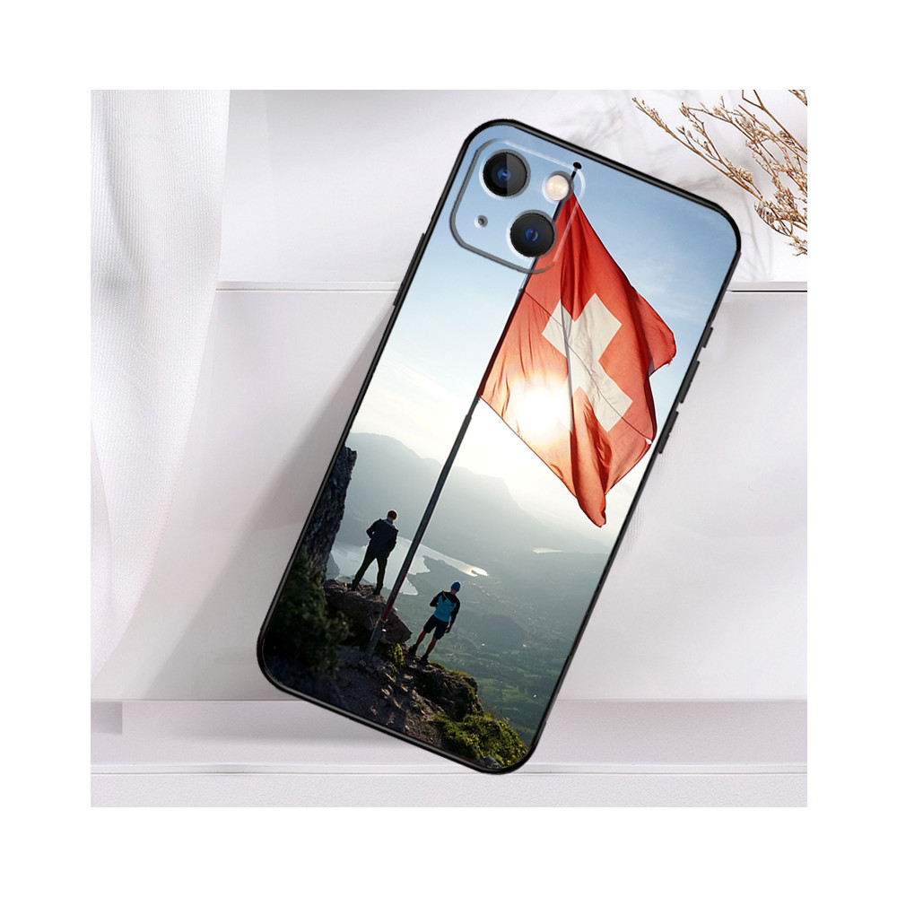 Coque iPhone 15 Pro Max Suisse : Aventure en Montagne