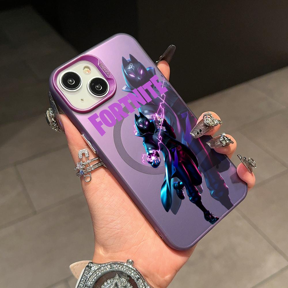 Coque iPhone 15 Pro Fortnite Lynx Violet - Protection Optimale & Design Unique