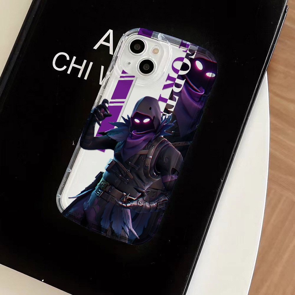 Coque iPhone Fortnite Personnage Corbeau Violet - Protection Optimale