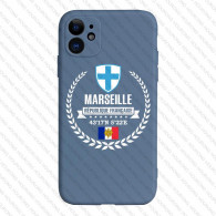 Coque iPhone 12 Marseille Bleu - Design Unique et Élégant