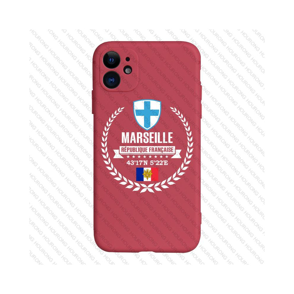 Coque iPhone 11 Pro Marseille Blason - Rouge | Coque Unique et Originale