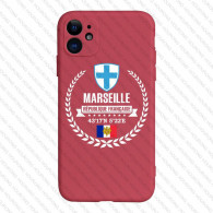 Coque iPhone 14 Pro Max Marseille Blason - Rouge | Coque Unique et Originale