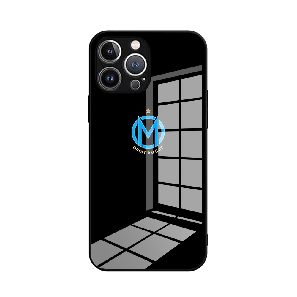 Coque iPhone Olympique de Marseille Logo et Fenêtre Design - Collection Supporter