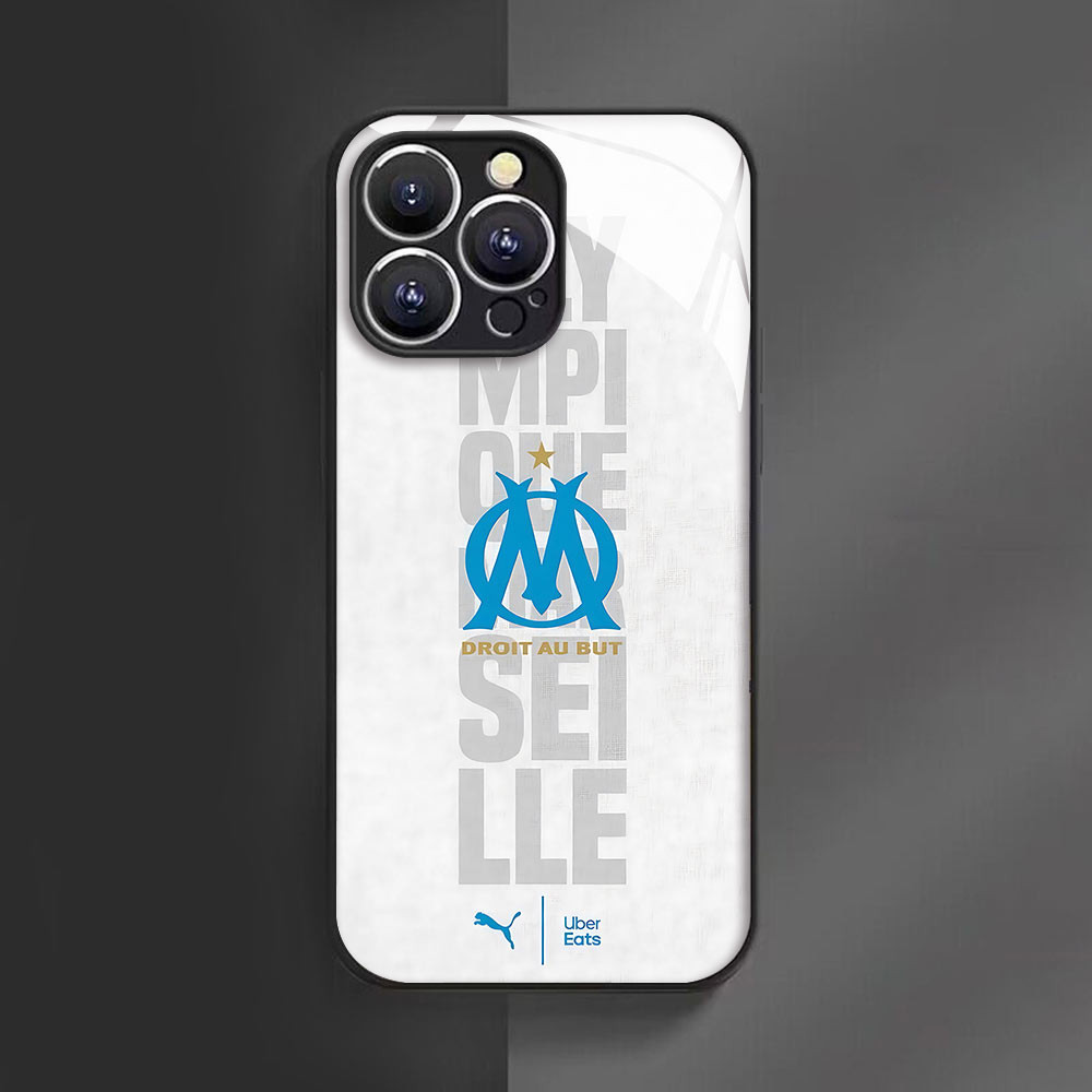 Coque iPhone 15 Pro Max Olympique de Marseille - Logo et Devise - Design Officiel