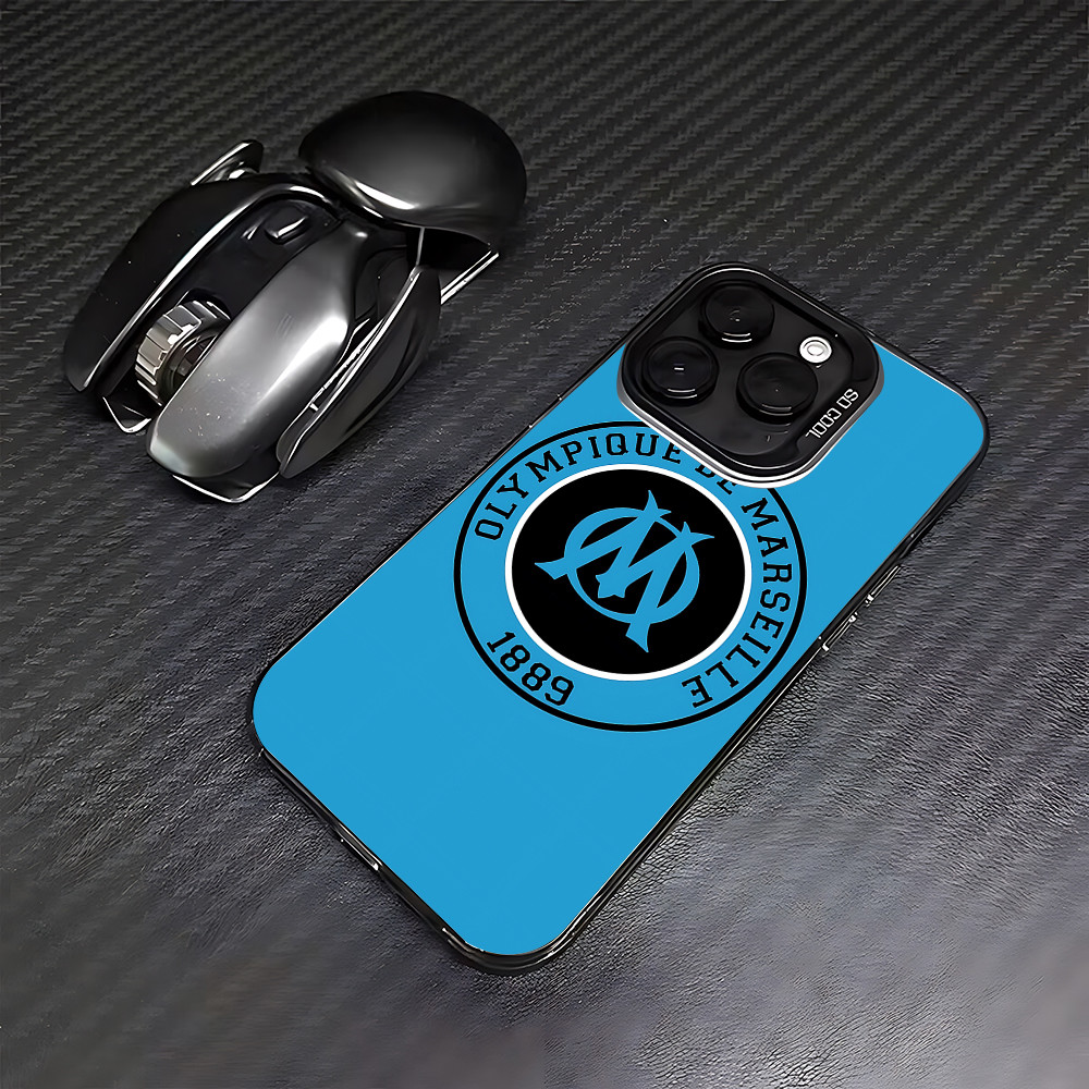 Coque iPhone XS Max Olympique de Marseille - Logo Bleu et Noir