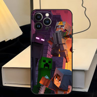 Coque iPhone 13 Motif Minecraft - Personnages et Aventure