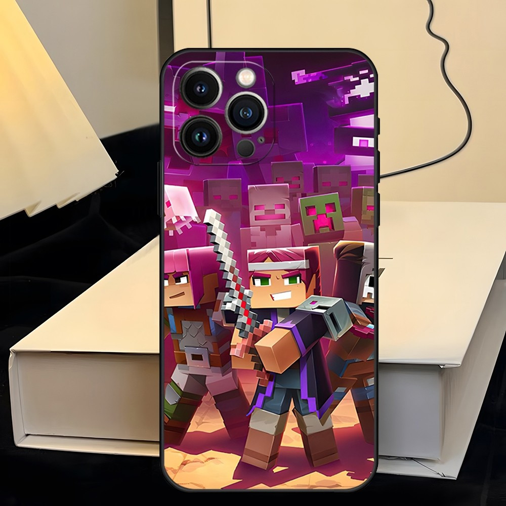 Coque iPhone 14 Plus Minecraft Aventure Épique - Protection Optimale