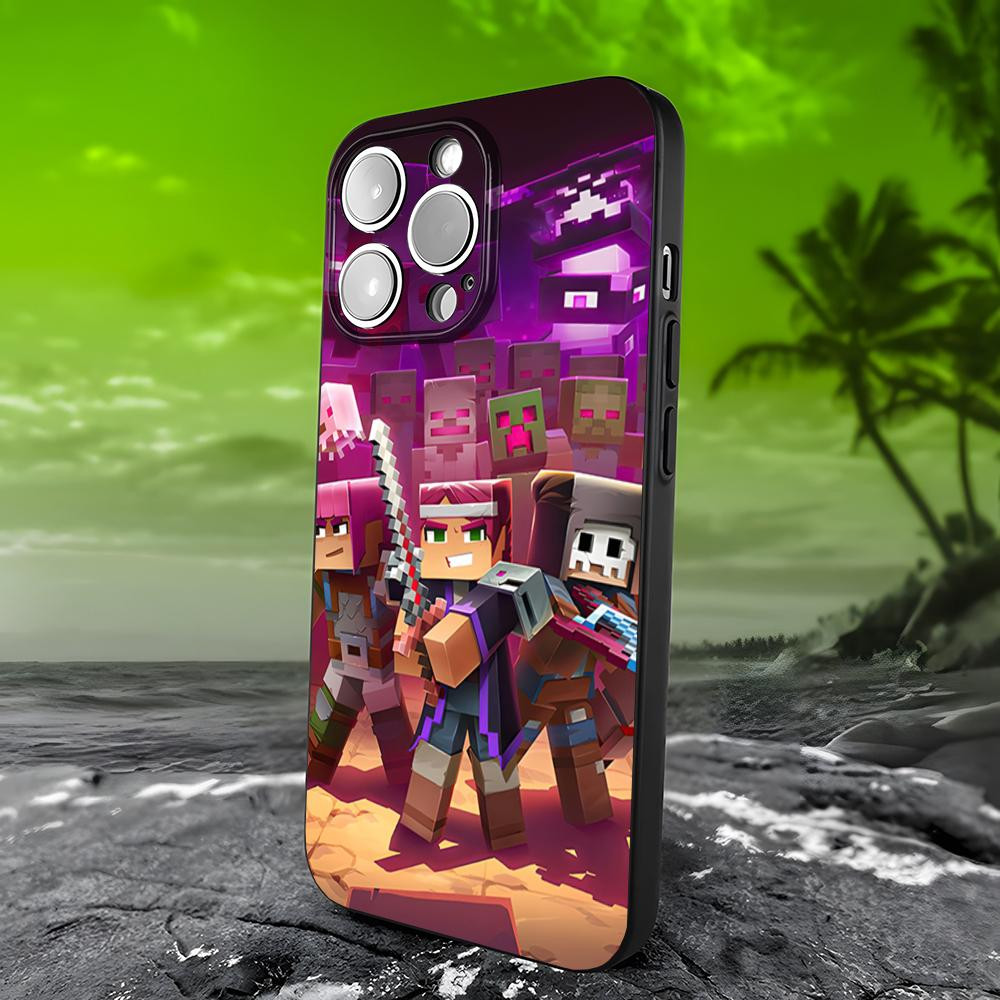 Coque iPhone 15 Pro Minecraft Aventure Épique - Protection Optimale