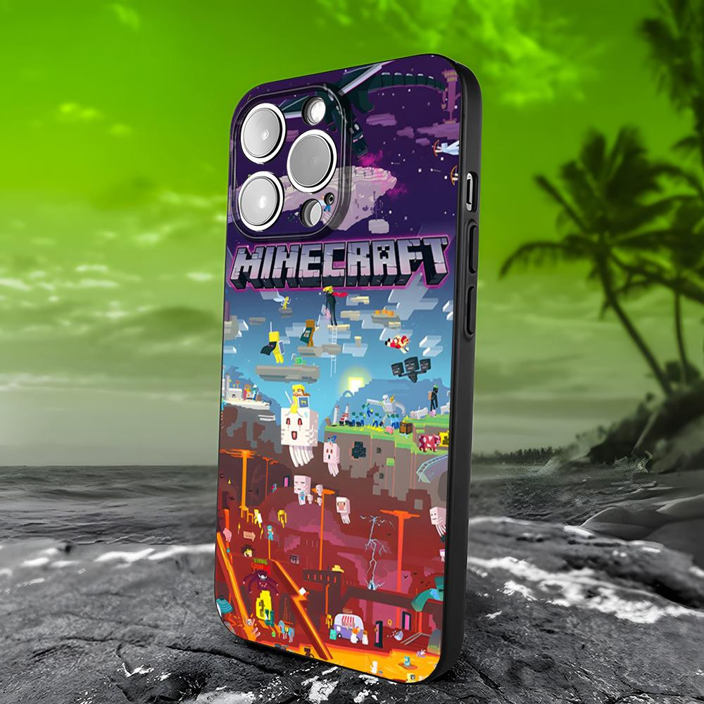 Coque iPhone 16 Pro Minecraft : Affichez votre passion pour l'aventure et la construction !