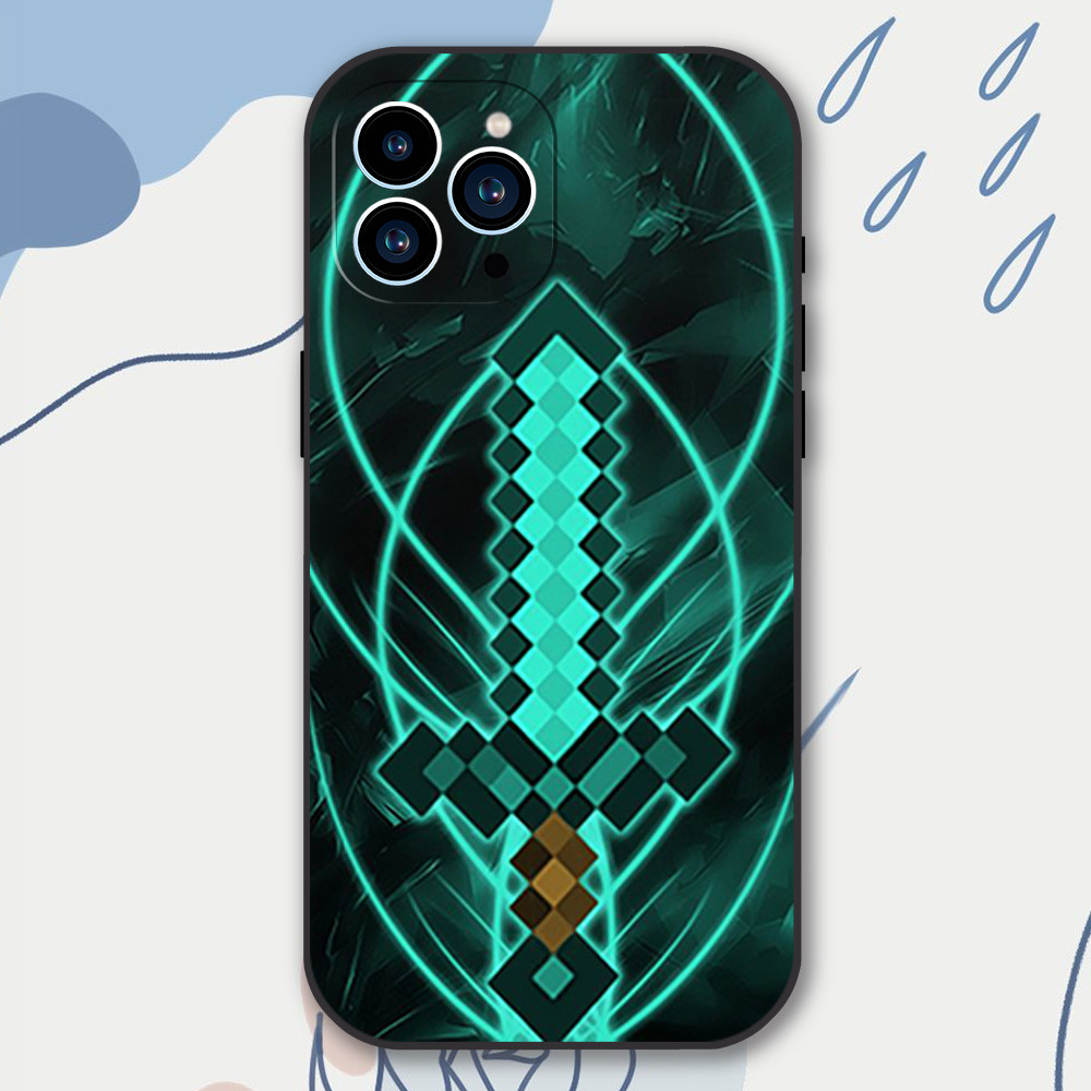 Coque iPhone 11 Pro Max Motif Épée Minecraft - Protection Optimale & Design Unique