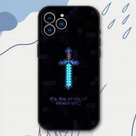 Coque iPhone 16 Pro Max Épée Minecraft - Design Pixel Art