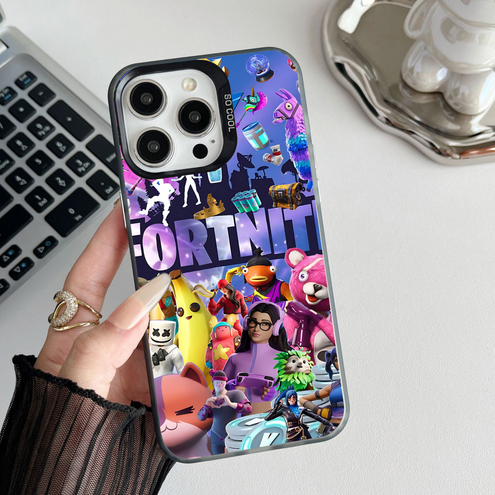 Coque iPhone 16 Pro Max Fortnite - Collection Personnages et Objets Emblématiques