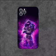 Coque iPhone 15 Pro Fortnite Personnage Corbeau Violet