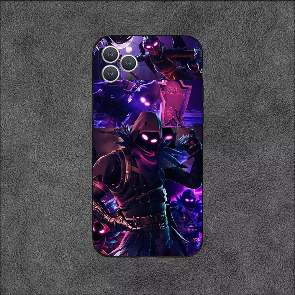 Coque iPhone Fortnite : Personnages et Corbeaux Lumineux - Collection Exclusive