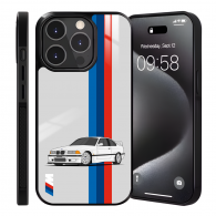 Coque iPhone 13 - BMW Série 3 E36 Blanche - Design Sportif et Élégant