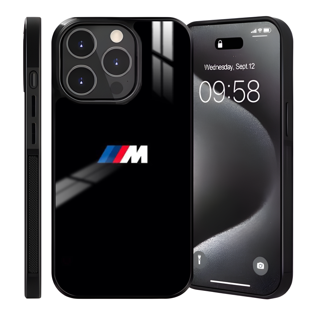 Coque iPhone 16 Pro Max noire BMW Logo M - Protection élégante