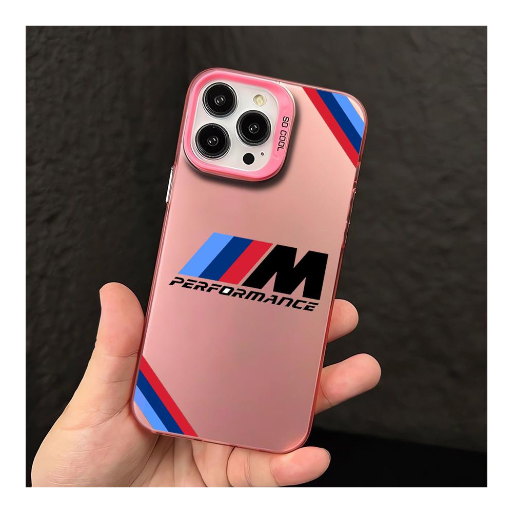 Coque iPhone rose BMW M Performance - Protection optimale