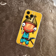 Coque iPhone 16 Pro Personnage Poisson Fortnite - Design Unique