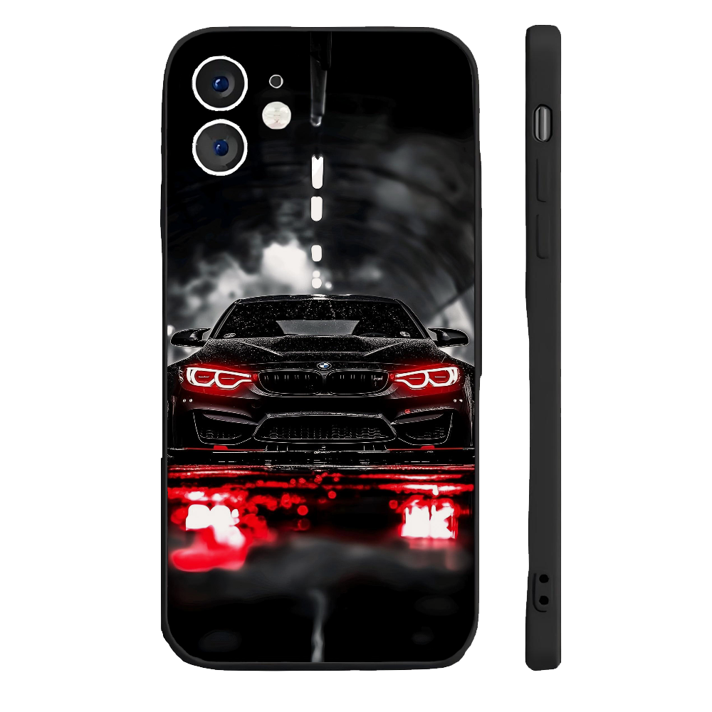 Coque iPhone 15 Pro Max BMW M4 - Noir et Rouge