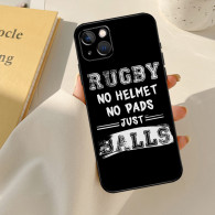 Coque iPhone Rugby - Pas de casque, pas de protection, juste des ballons