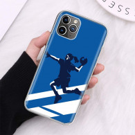 Coque iPhone 13 Pro Handballeuse Bleue et Blanche