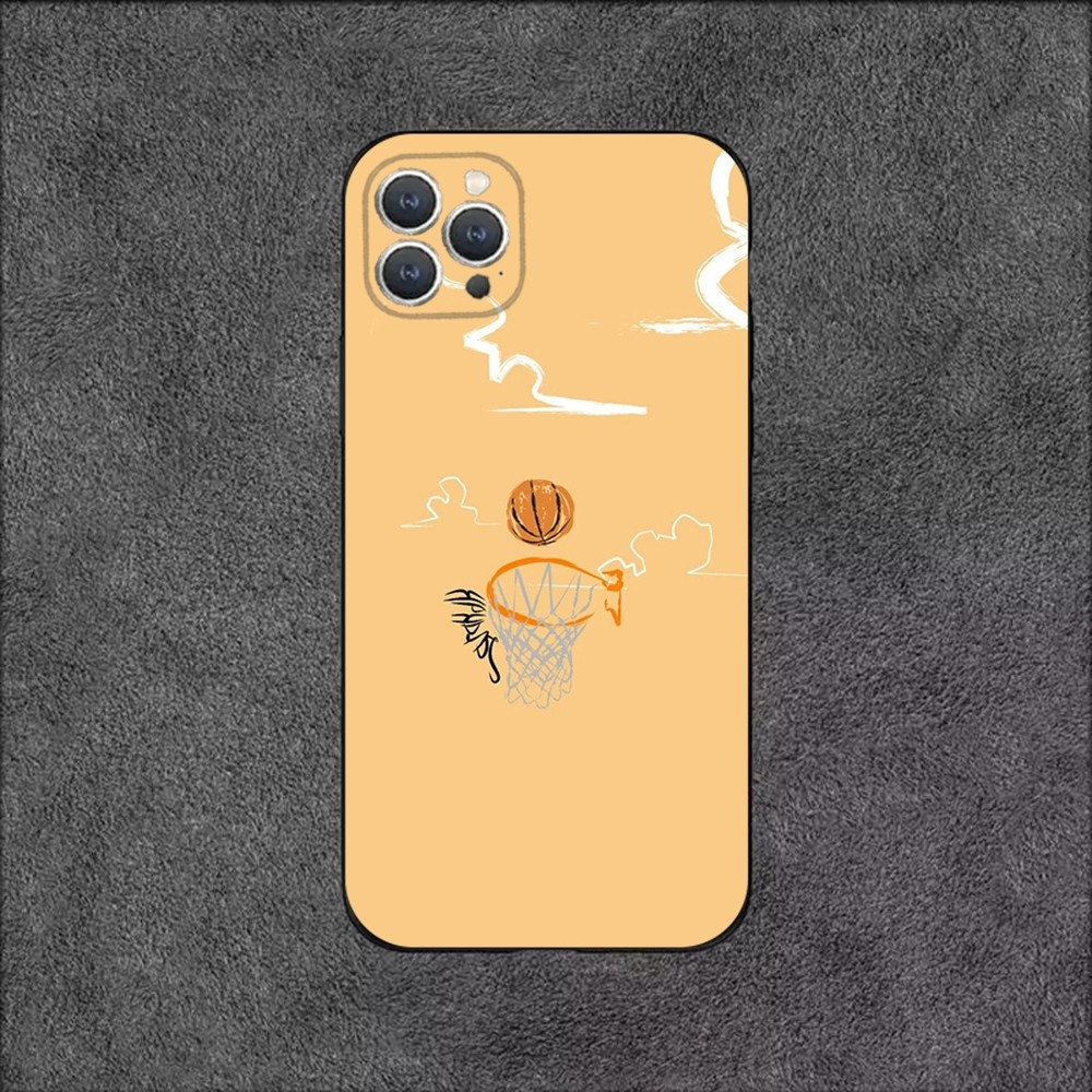 Coque iPhone 15 Pro Basketball Orange et Blanc