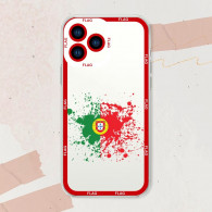 Coque iPhone Drapeau Portugal Effet Peinture