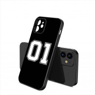 Coque iPhone 13 mini Personnalisable Numéro 01 Noir et Blanc