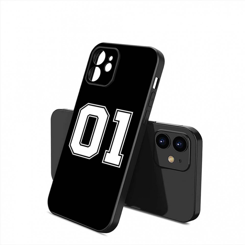 Coque iPhone 12 Pro Personnalisable Numéro 01 Noir et Blanc