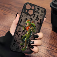 Coque iPhone 11 Fortnite Personnage Rex Orange et Vert