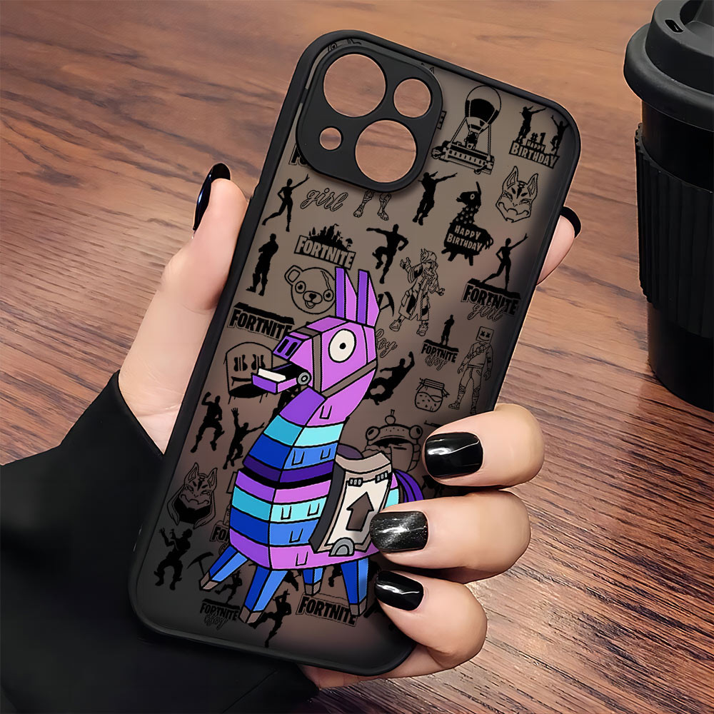 Coque iPhone 12 Pro Fortnite Lama Violet - Protection Optimale