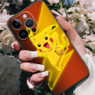 Coque iPhone 14 Pro Max Pikachu Éclair Jaune et Orange